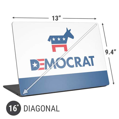 Democrat Blue And Red Universal Laptop 16in (13 x 9.4in) Skin